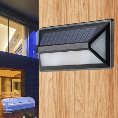 Outdoor Solar Powered Wall Lamp with Motion Sensor