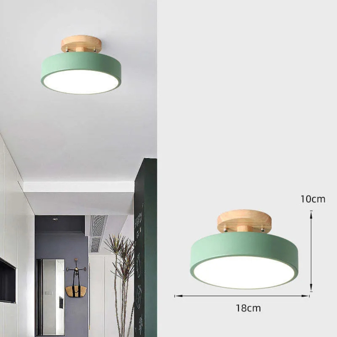 Natural Wood Modern LED Light Fixture - Fesara
