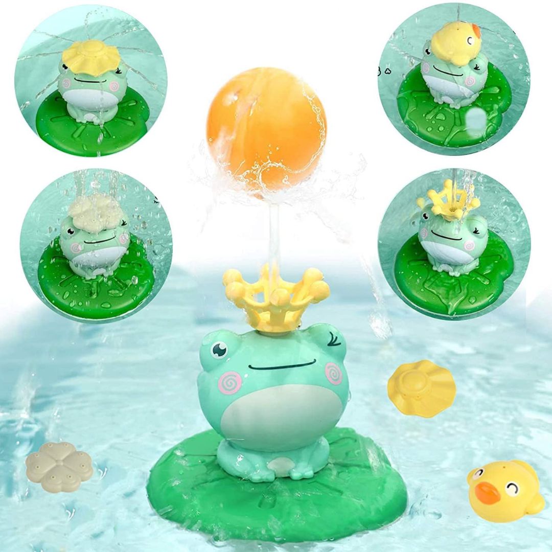 Colorful Frog Water Playset Bath Toy