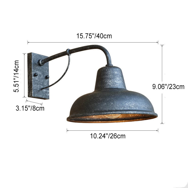 Rustic Outdoor 1-Light Weatherproof Wall Lantern