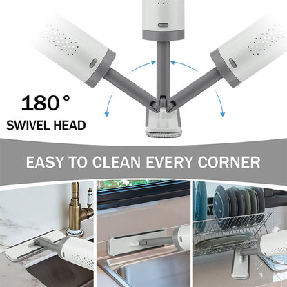 Compact Spin Mop with Extendable Crevice Tool