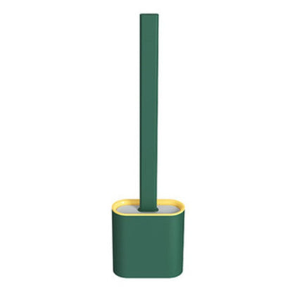 Silicone Toilet Brush Set with Long Handle and Wall Mount - Fesara