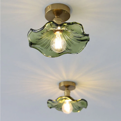 Elegant Glass Floral Ceiling Light