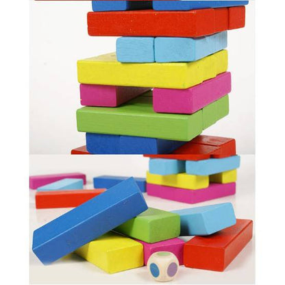 Colorful Wooden Blocks Stacking Game