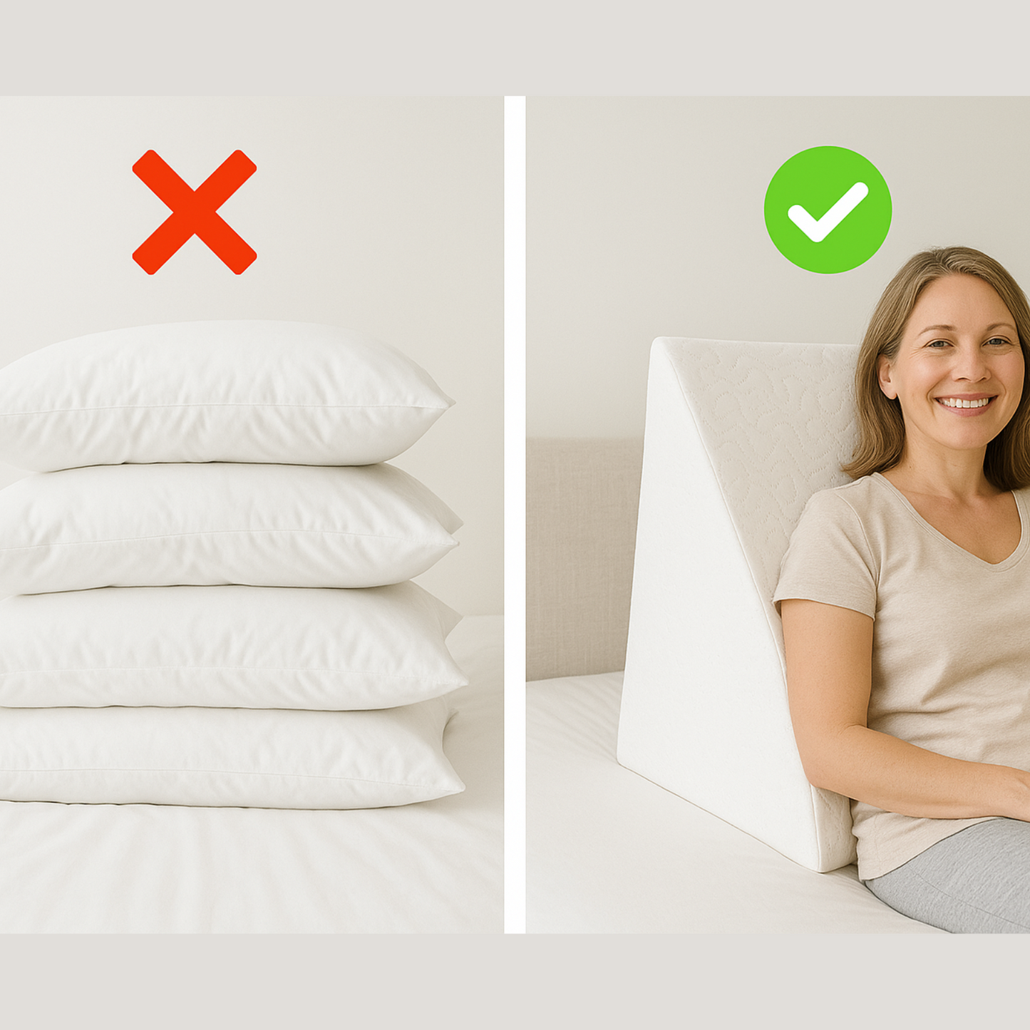 Comfortable Triangle Support Pillow for Back Relief