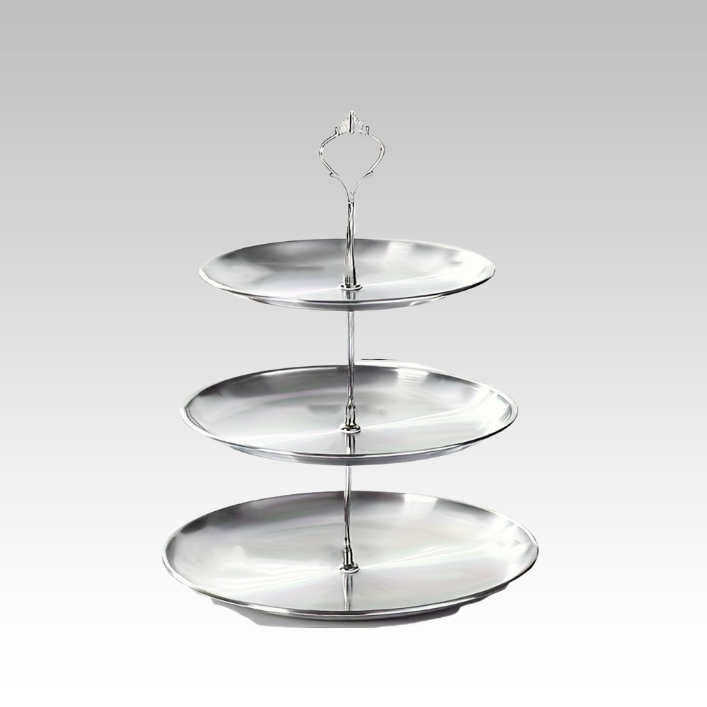 Metal Triple Party Serving Platter