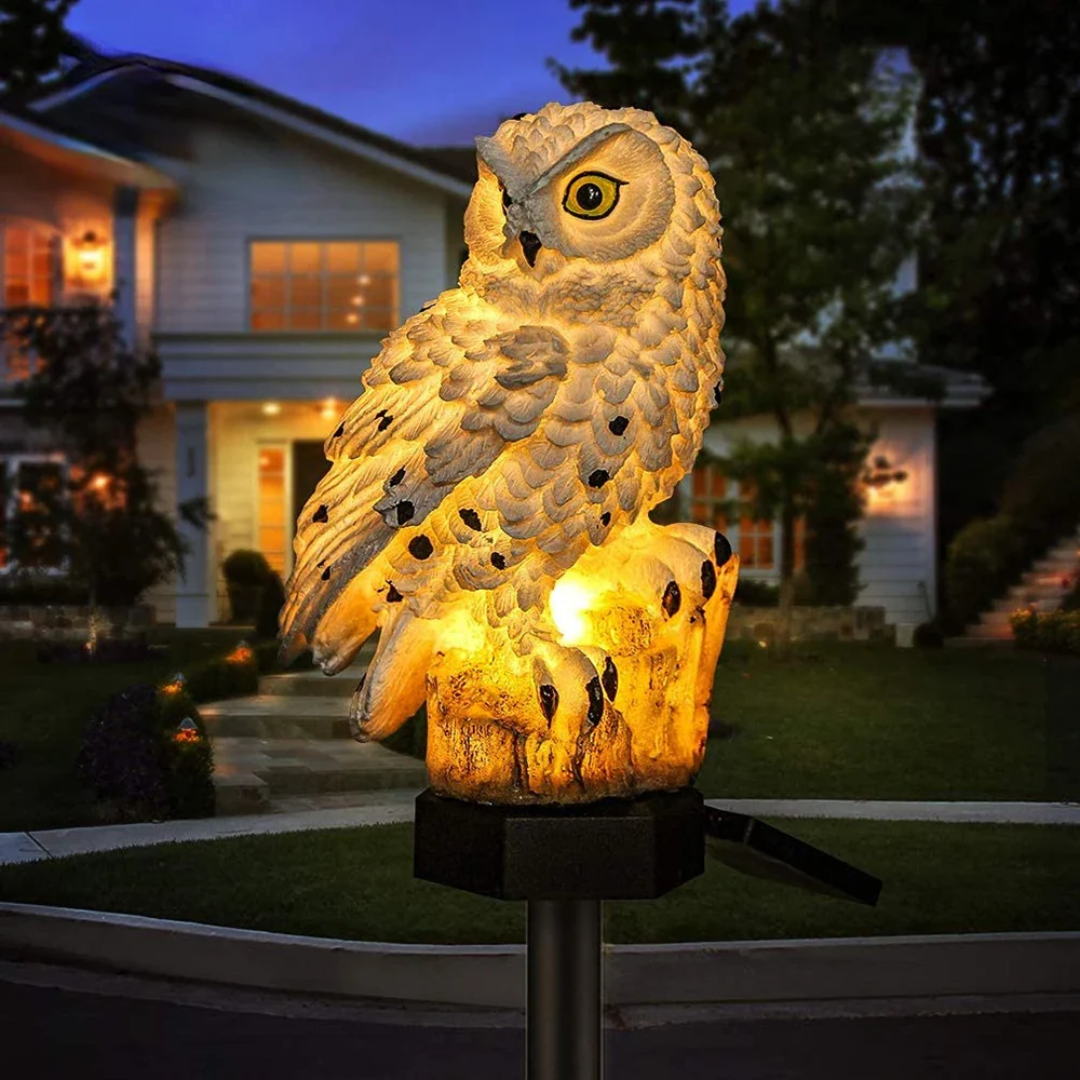 Outdoor Solar Powered Owl Lamp