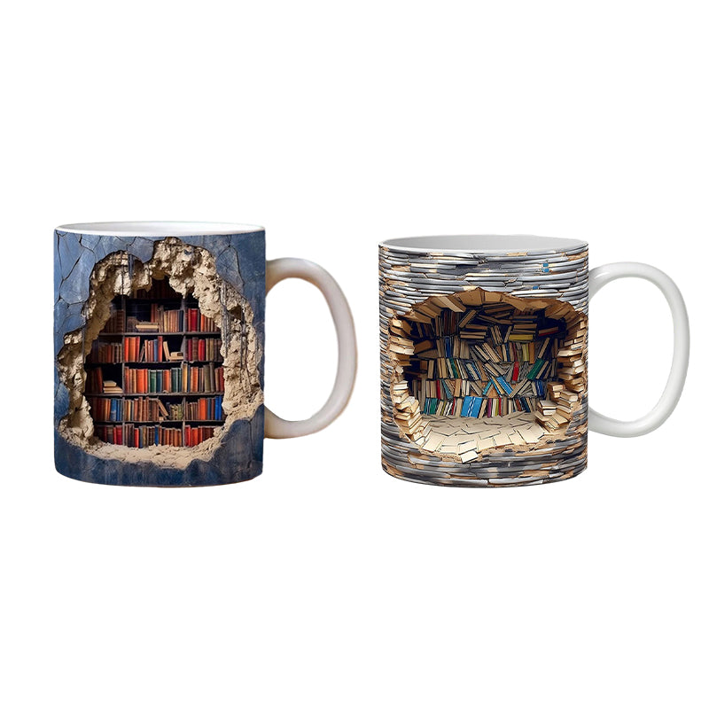 Colorful 3D Book Mug