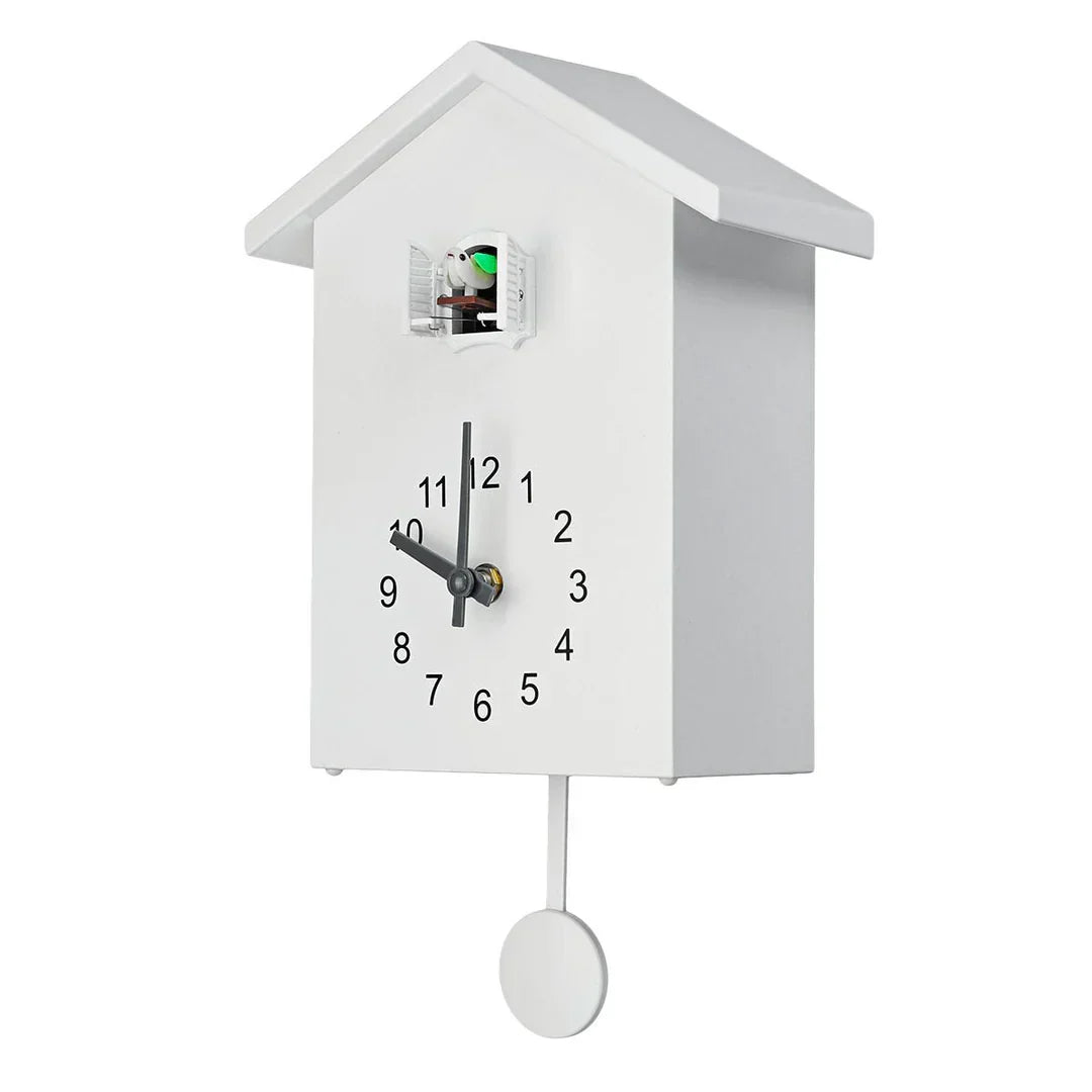 Simple Cuckoo Wall Clock - Classic Silent Hourly Chime