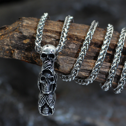 Trendy Sugar Skull Pendant Necklace