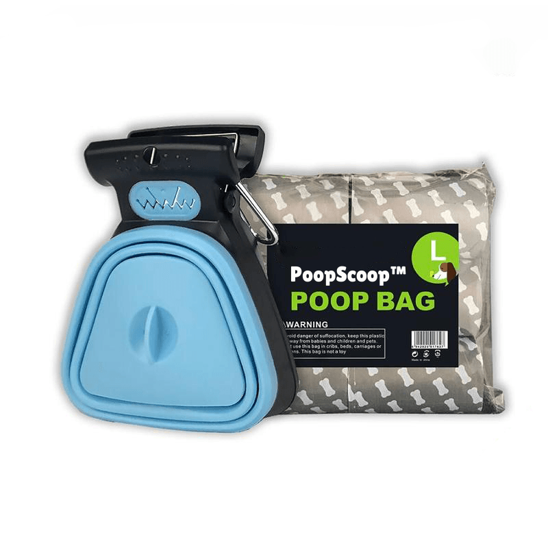 Easy Clean Dog Poop Scooper with Bag Dispenser