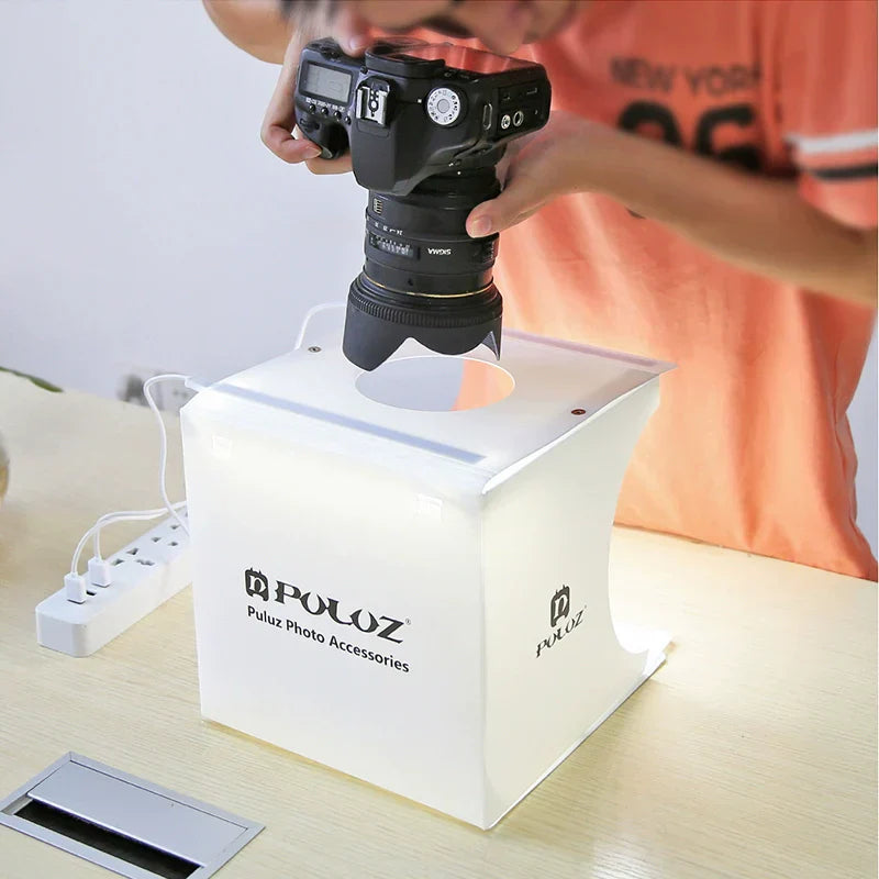 Compact Portable Photo Studio Box with Softbox Lighting