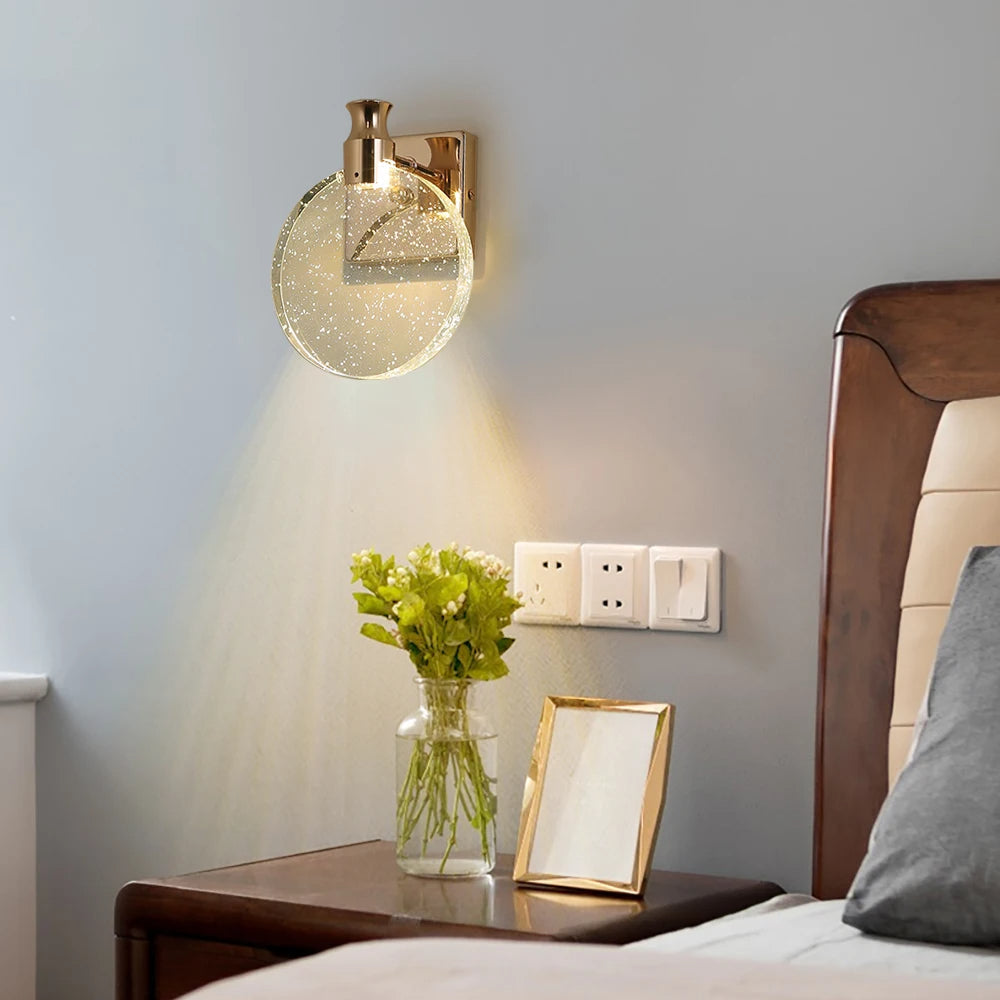 Round LED Wall Lamp Soft Glow 13-16cm Diameter