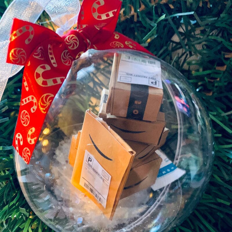 Clear Glass Christmas Ball Ornament