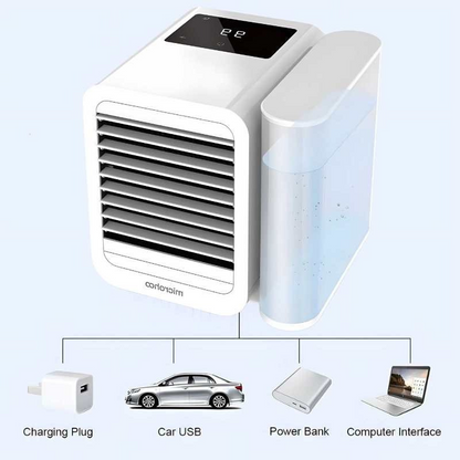 Compact Mini Air Conditioner with Water Tank and Humidifier