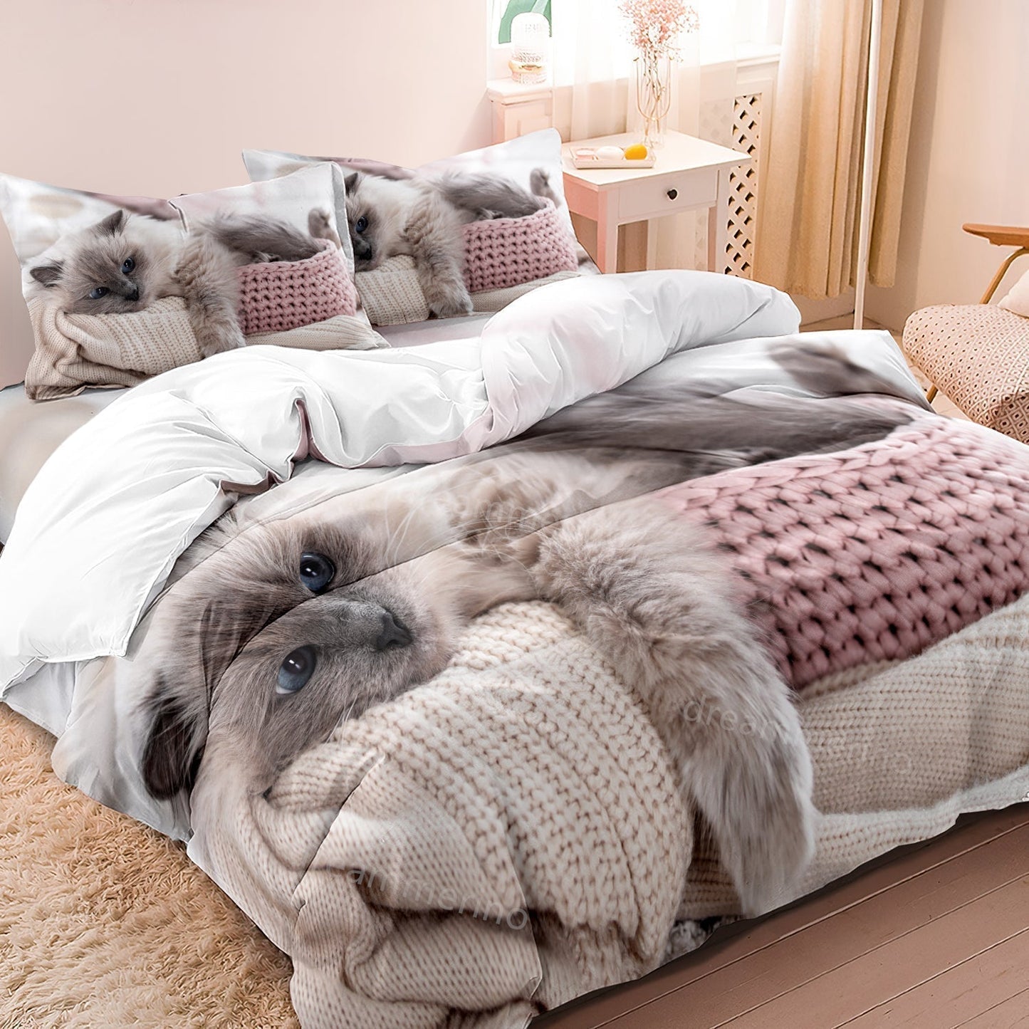 Soft Vintage Bedding Duvet Cover Set