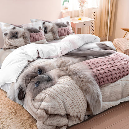 Soft Vintage Bedding Duvet Cover Set