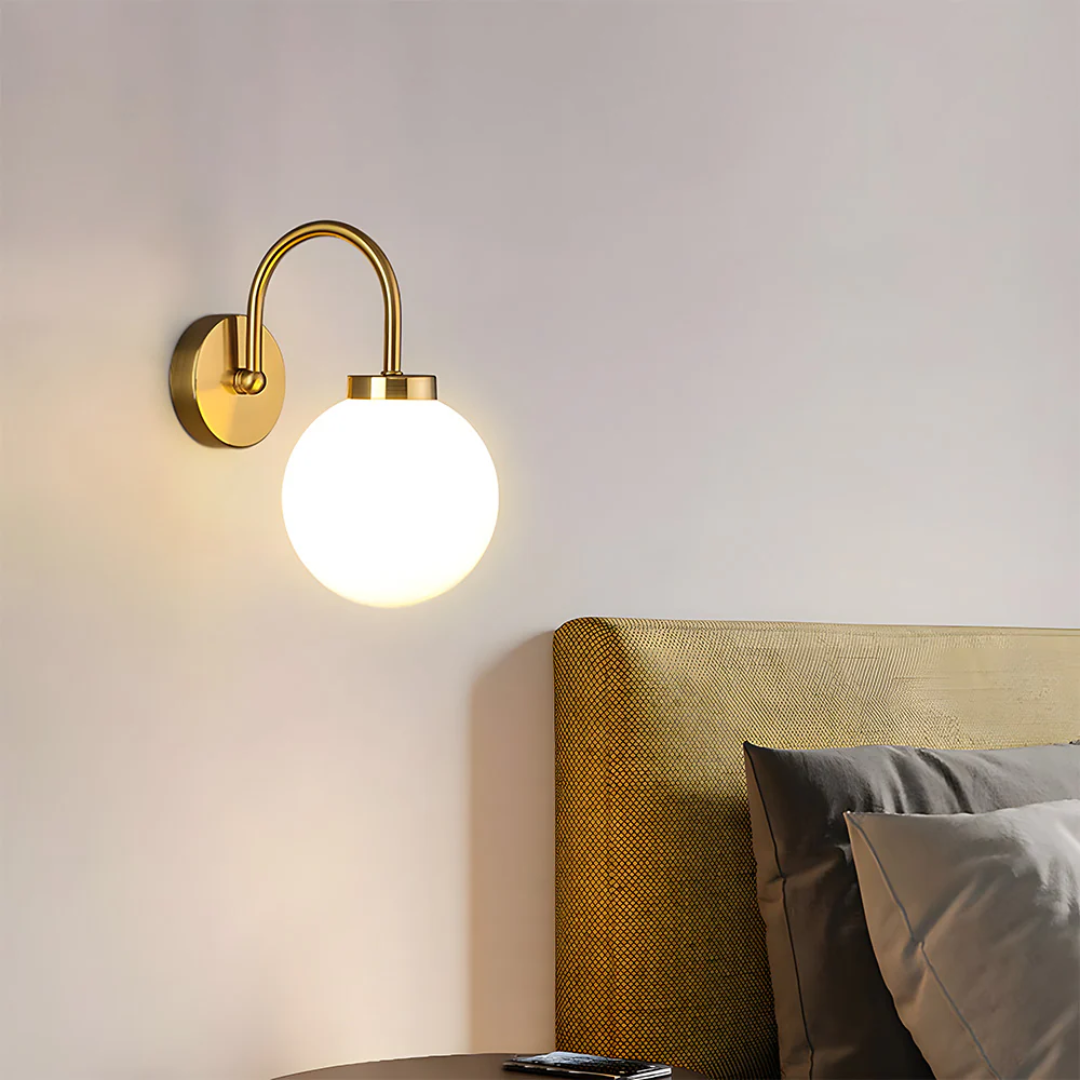 Elegant Glass Sphere Wall Light