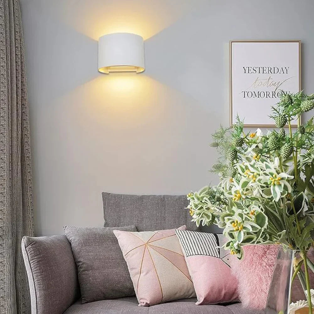 Elegant White LED Wall Light Cube