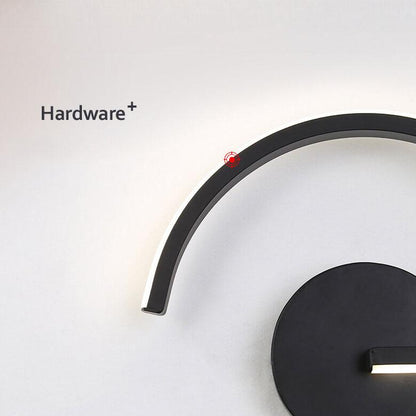 Modern LED Curved Wall Light with Aluminium Finish