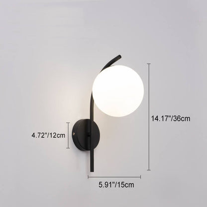 Elegant Glass Pendant Arc Wall Light
