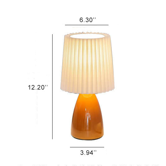 Simple Glass Folded Shade Desk Lamp