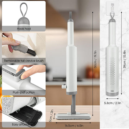Compact Spin Mop with Extendable Crevice Tool