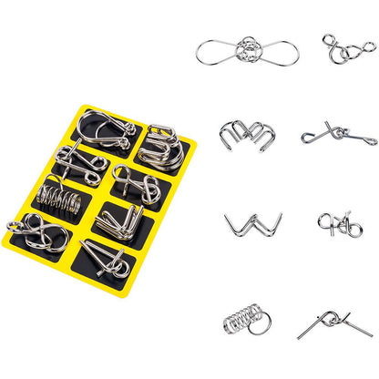 Intelligent Metal Brain Teaser Ring Set