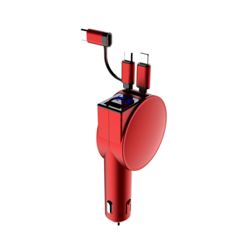 Compact 3-in-1 Fast Car Charger Adapter