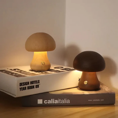Natural Wooden Desk Light with USB Charging