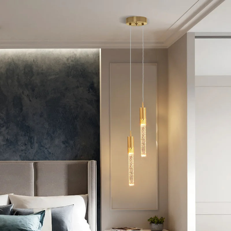 Stylish Glass Cylinder Pendant Light