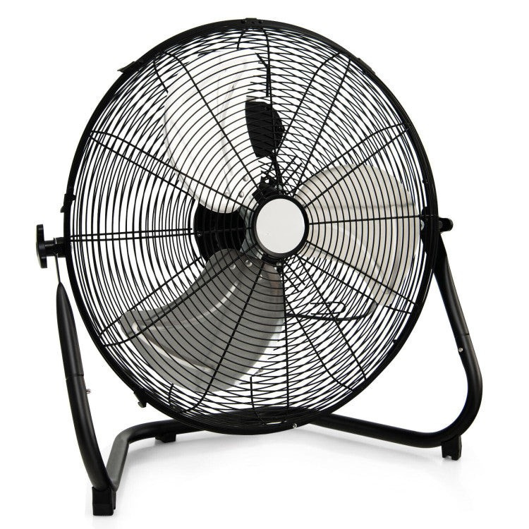 Powerful 20-Inch Metal Floor Fan with 3 Speed Settings - Fesara