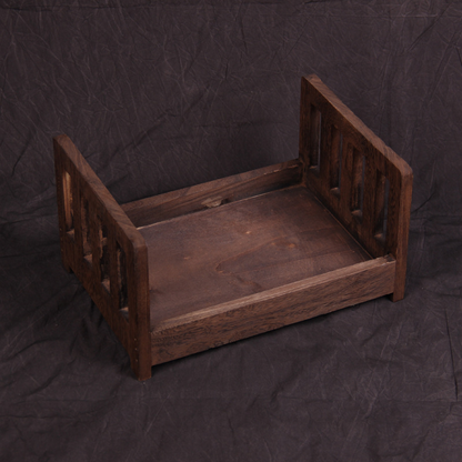 Rustic Wood Baby Photo Prop Bed - Fesara