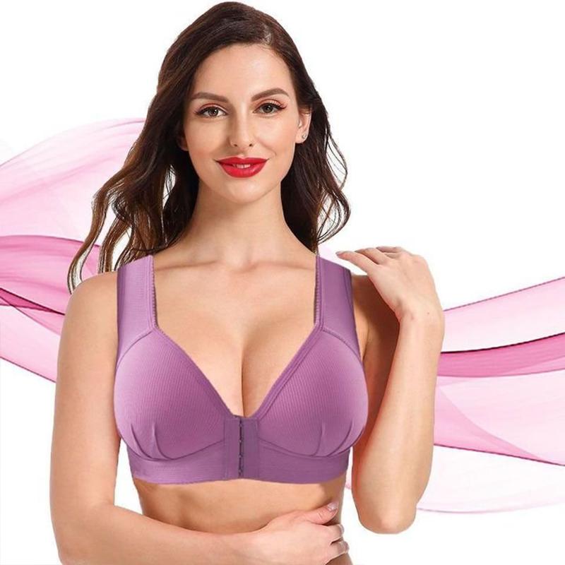 Full Figure Easy Close Stretch Push Up Support Bra - Fesara