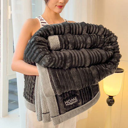 Soft Faux Fur Throw Blanket for Bed and Couch
