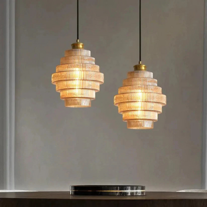 Vintage Hanging Glass Pendant Light