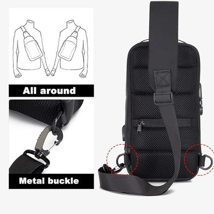 Waterproof Secure Crossbody Travel Bag for Men Women