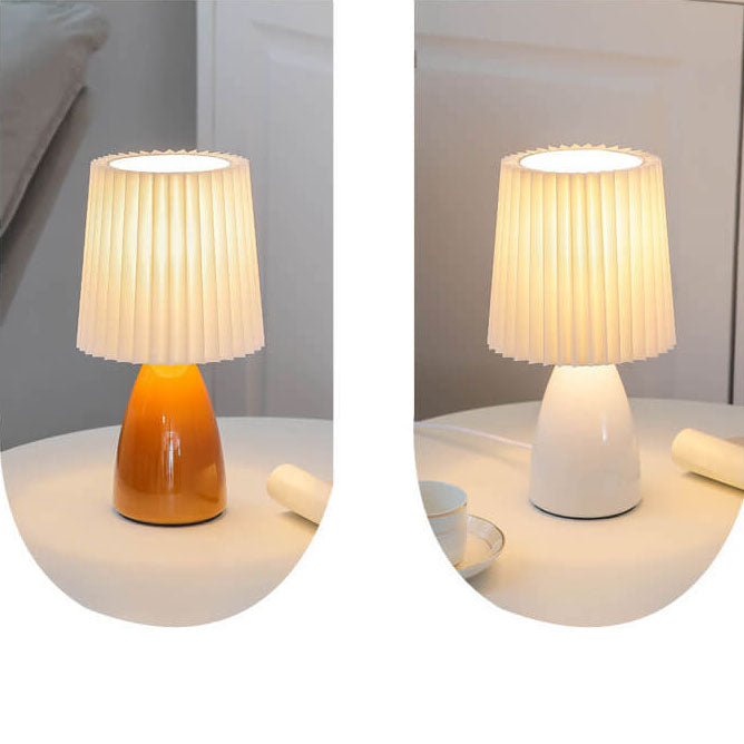 Simple Glass Folded Shade Desk Lamp