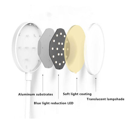Compact Portable LED Desk Lamp with USB Rechargeable Nightlight