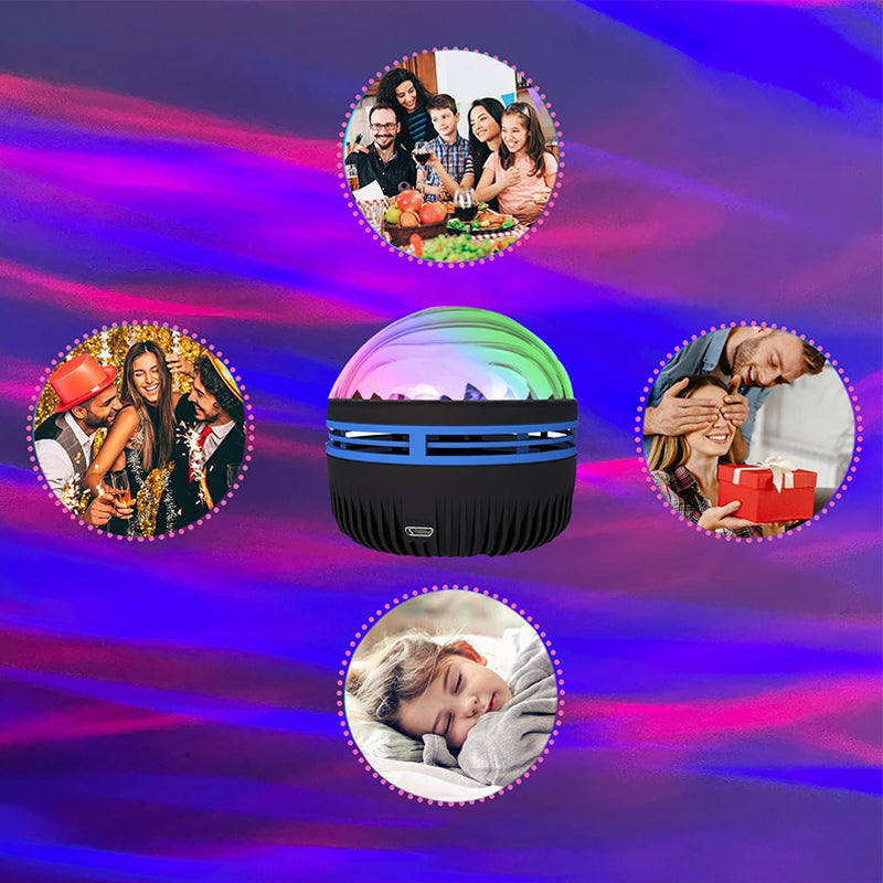 Colorful Night Sky and Wave Projector Lamp