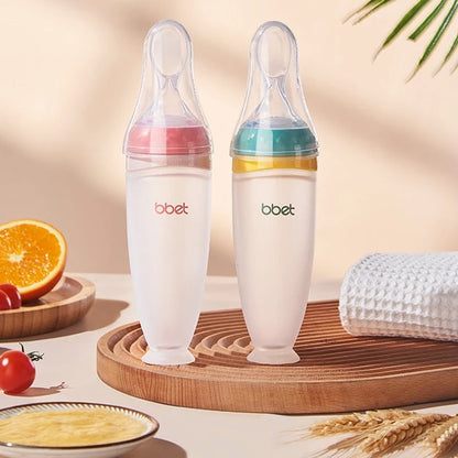 Baby Food Bottle and Spoon Set