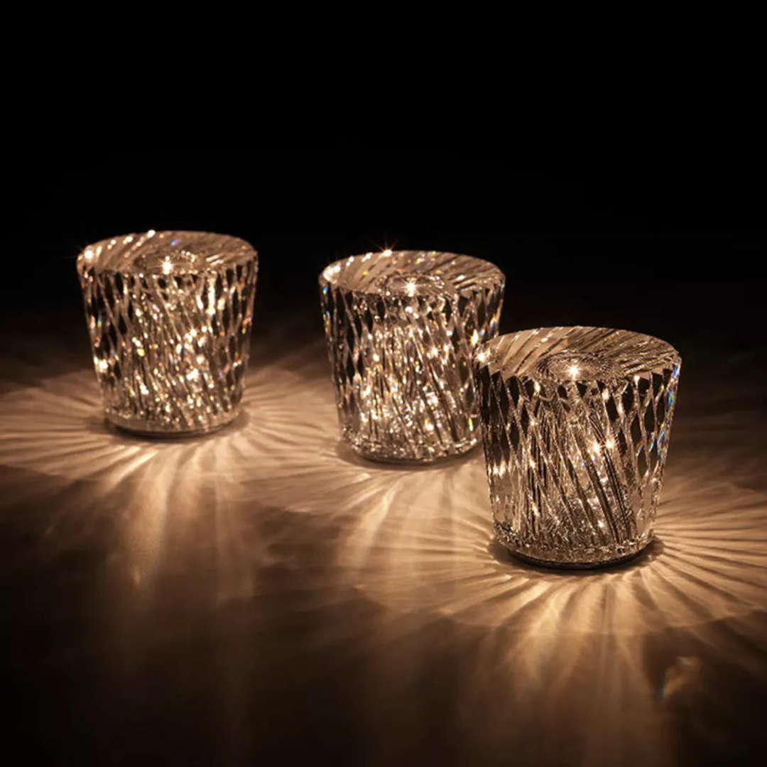 Elegant Glass Wireless Desk Lamp