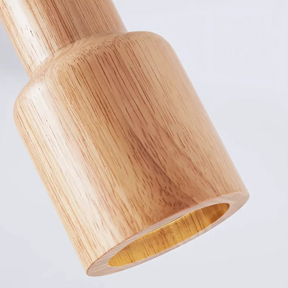 Natural Wood LED Hanging Light Fixture