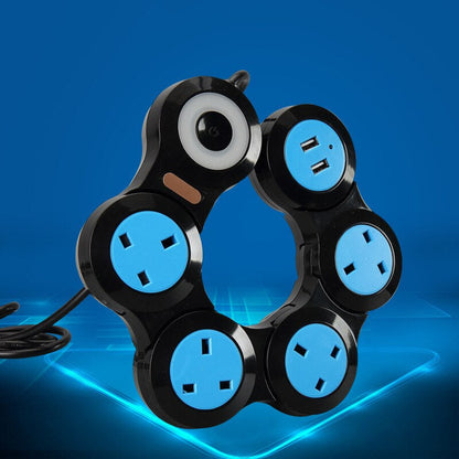 Compact Multi Plug Power Extension Cord - Fesara