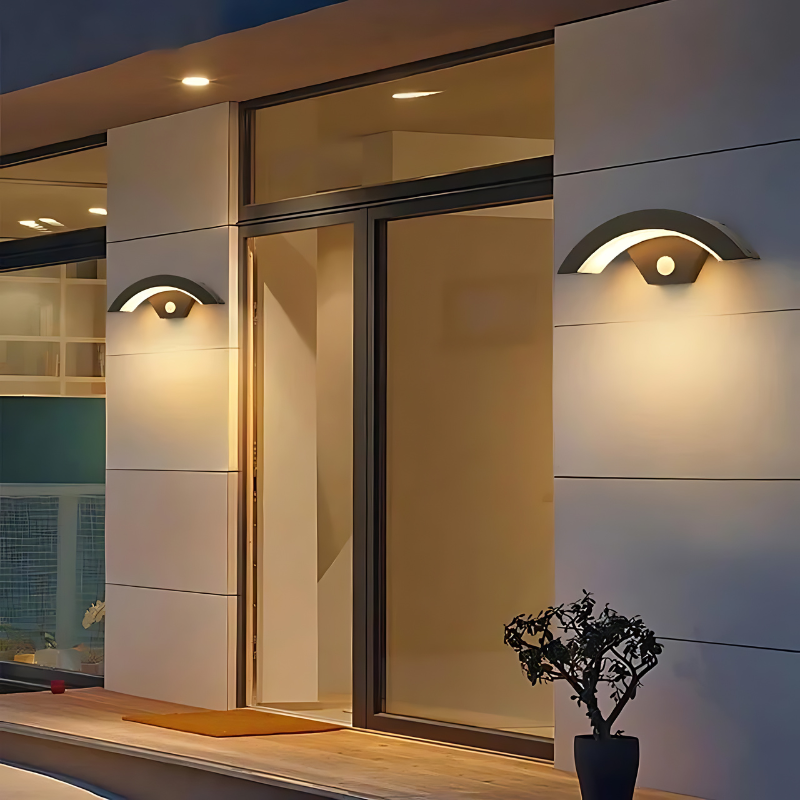 Weatherproof LED Outdoor Wall Light with Motion Detector - Fesara