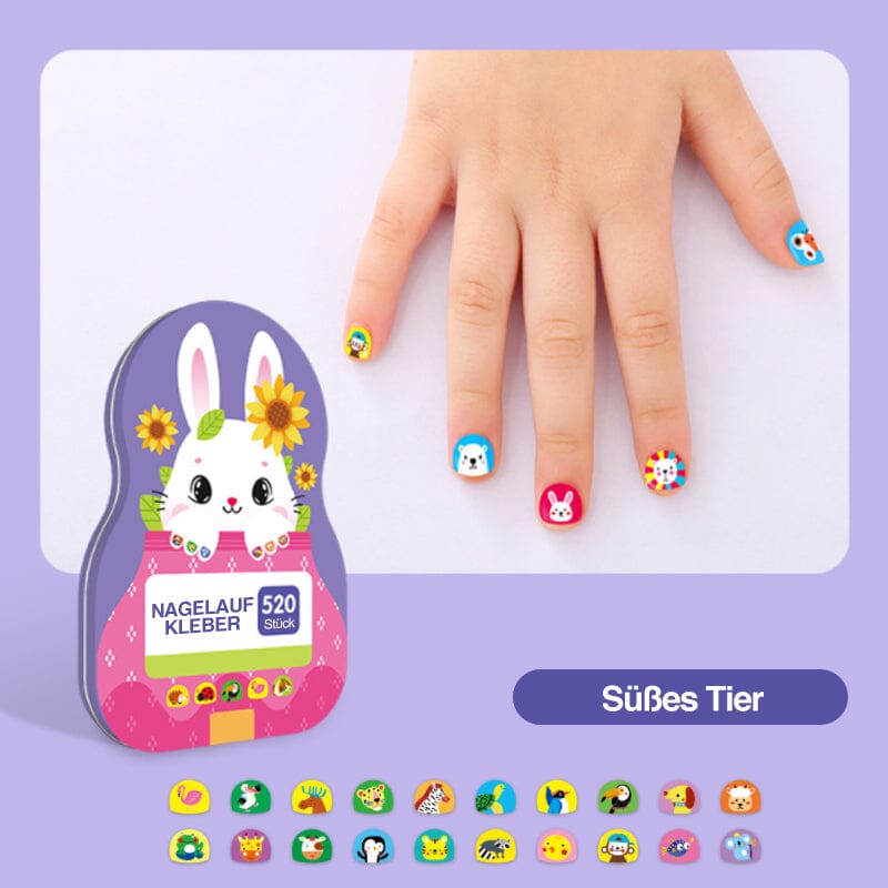 Fun Kids Nail Art Sticker Set (520 Pieces) - Fesara