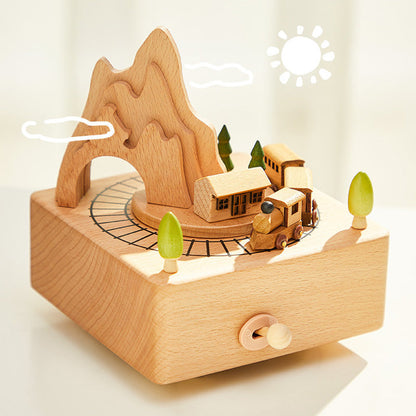 Unique Handcrafted Wood Musical Box