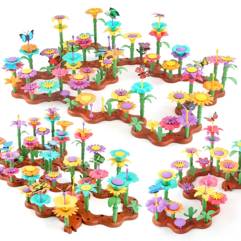 Colorful Blooming Brick Toy Set