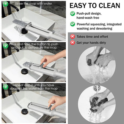 Compact Spin Mop with Extendable Crevice Tool