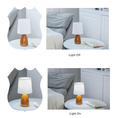 Simple Glass Folded Shade Desk Lamp